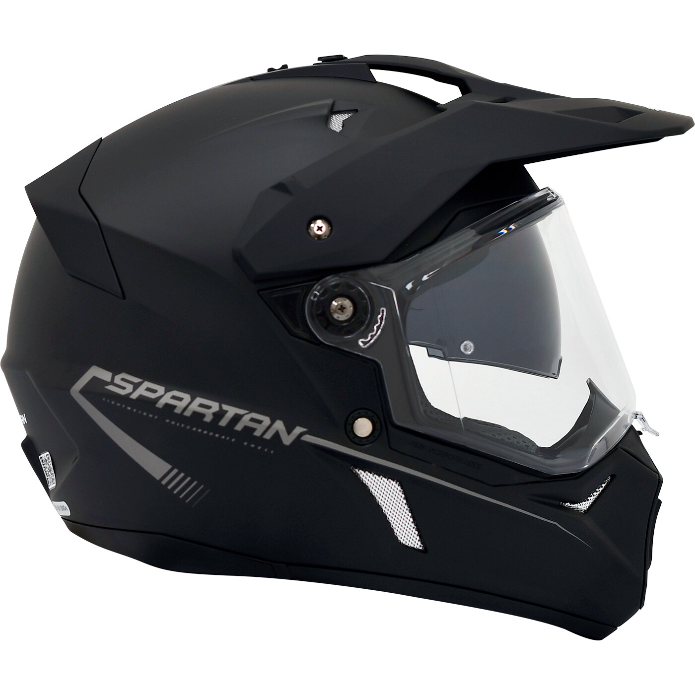 CASCO SPARTAN WOLF SOLID NEGRO MATE