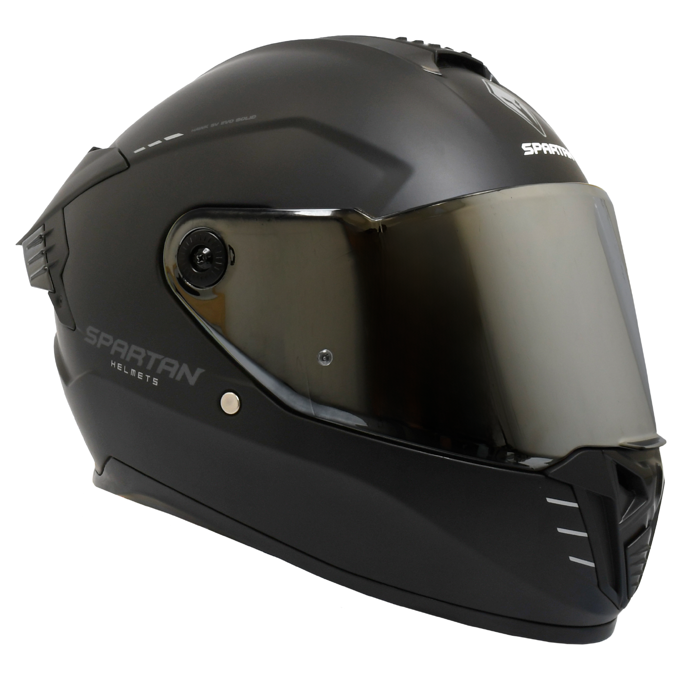 CASCO SPARTAN HAWK SOLID // NEGRO MATE