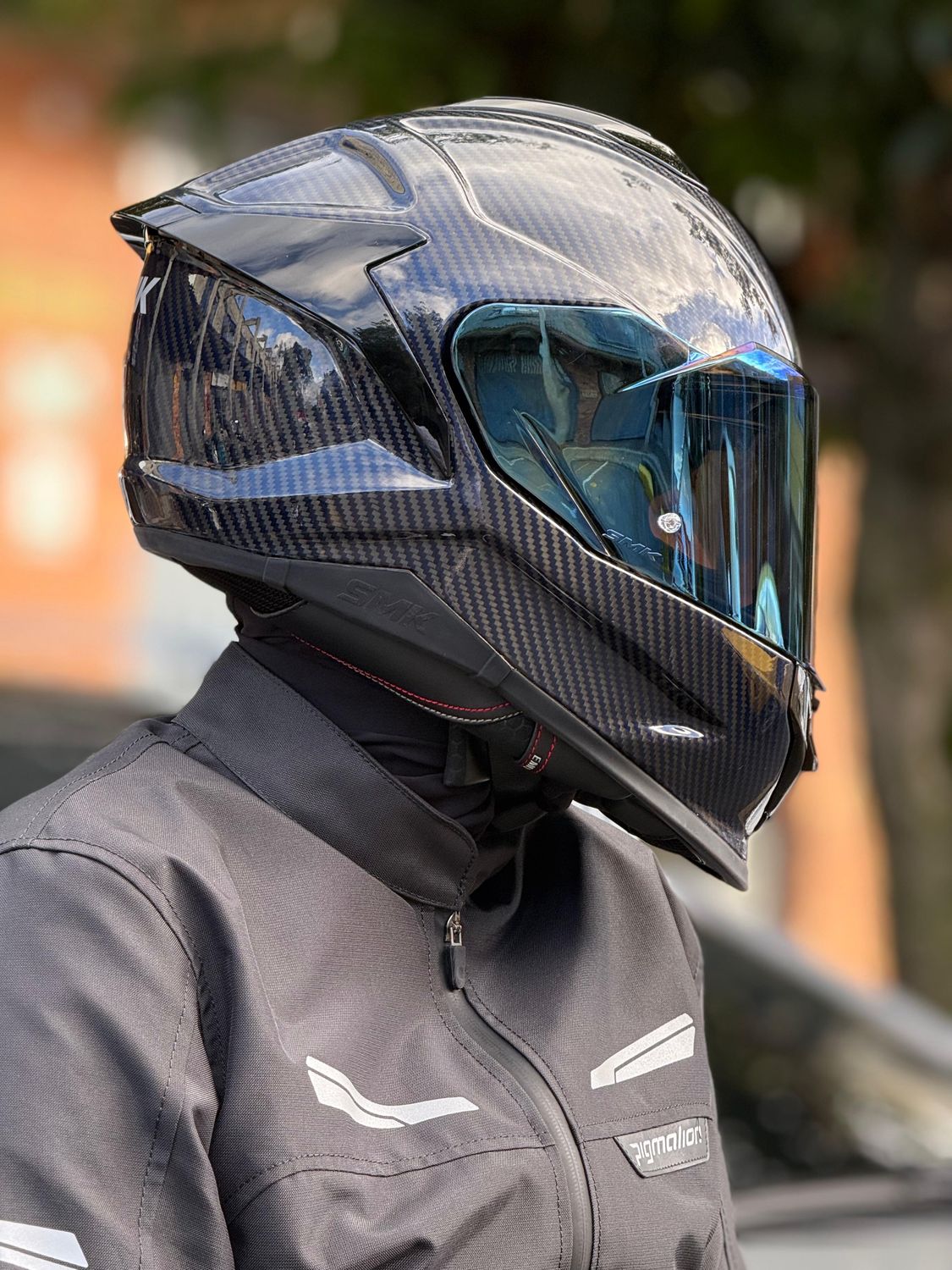 CASCO SMK TITAN CARBON AZUL