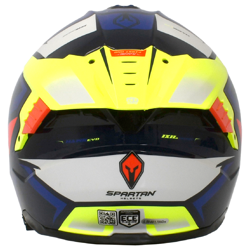 CASCO SPARTAN HAWK EVO // AMARILLO FLUOR BRILLO