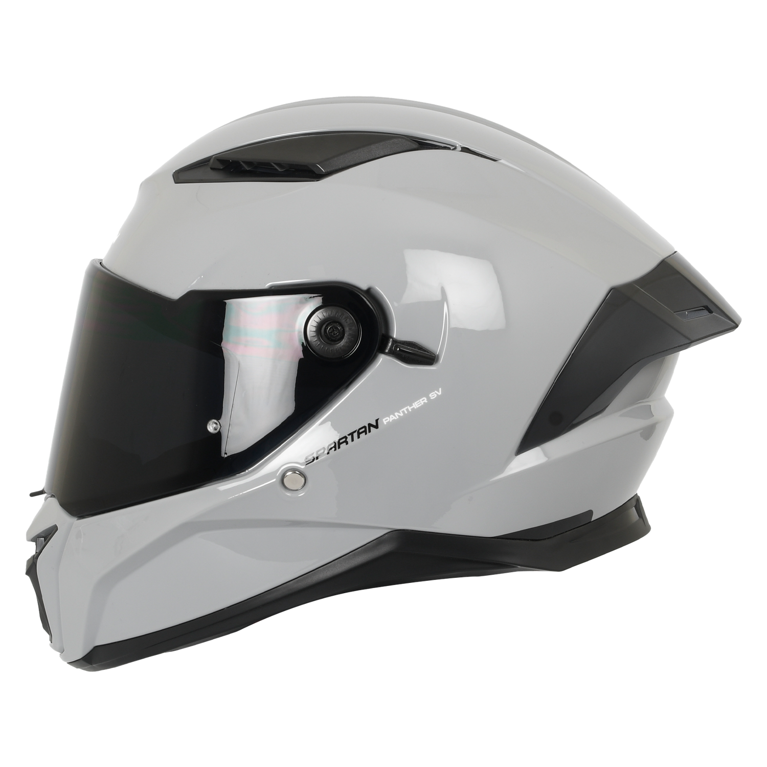 CASCO SPARTAN PANTHER  SOLID // GRIS BRILLANTE