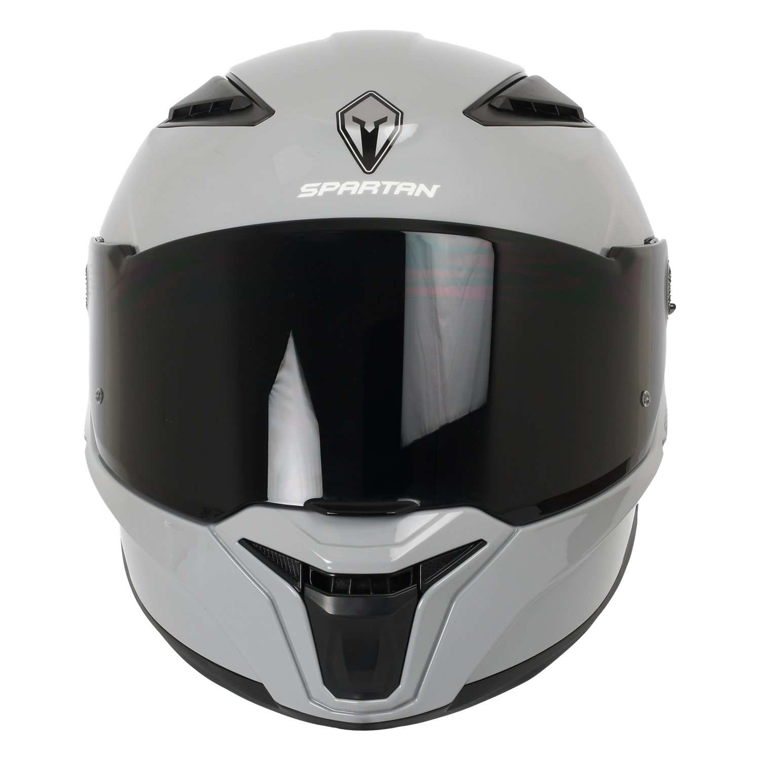 CASCO SPARTAN PANTHER  SOLID // GRIS BRILLANTE
