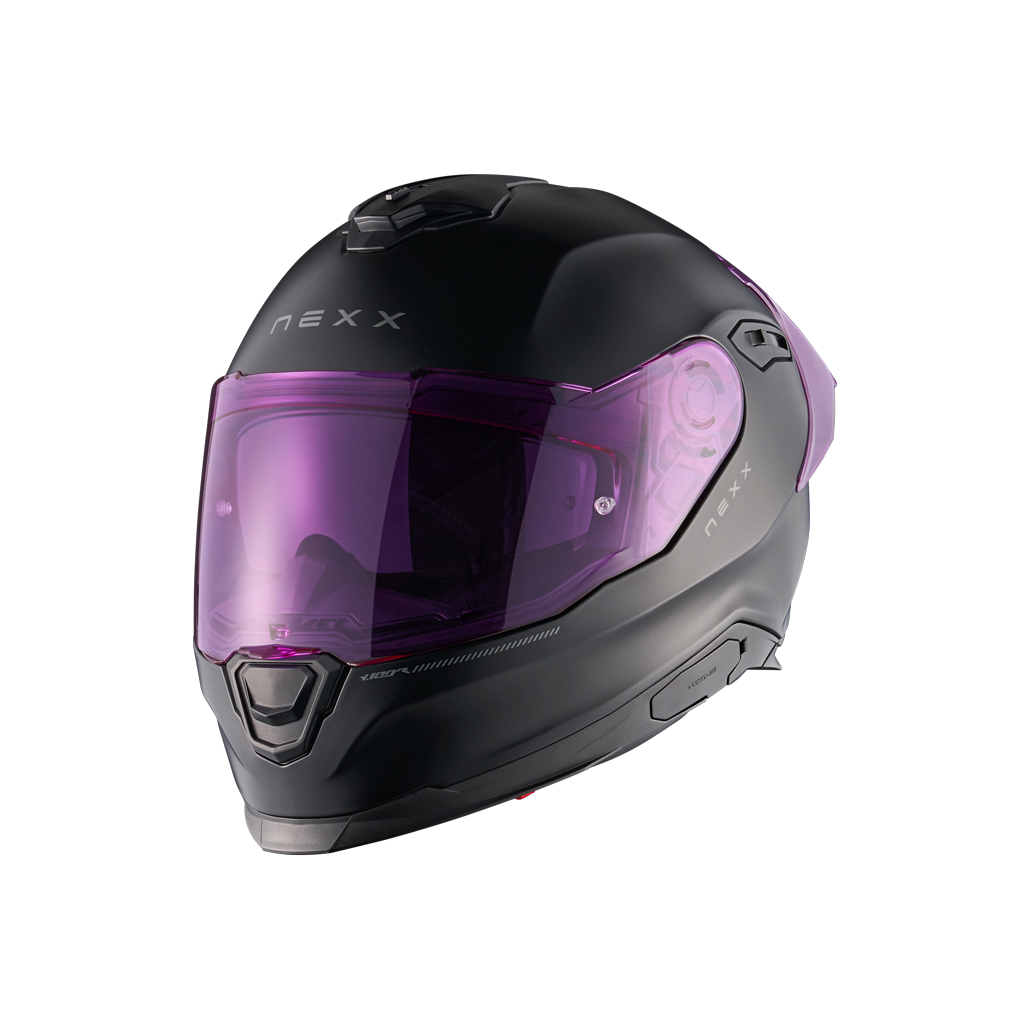 CASCO NEXX Y.100R SUBSONIC NEGRO / MORADO