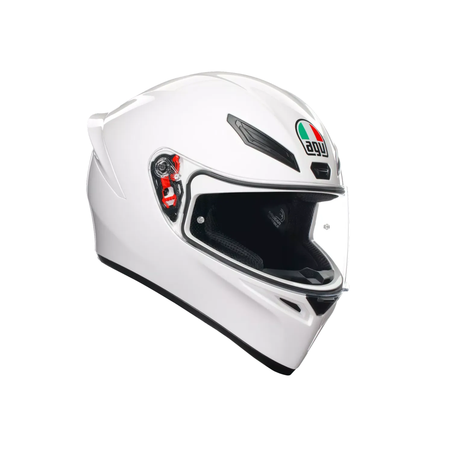 CASCO AGV K1 S MONO SOLID / BLANCO BRILLO