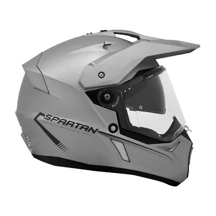 CASCO SPARTAN WOLF SOLID GRIS BRILLANTE