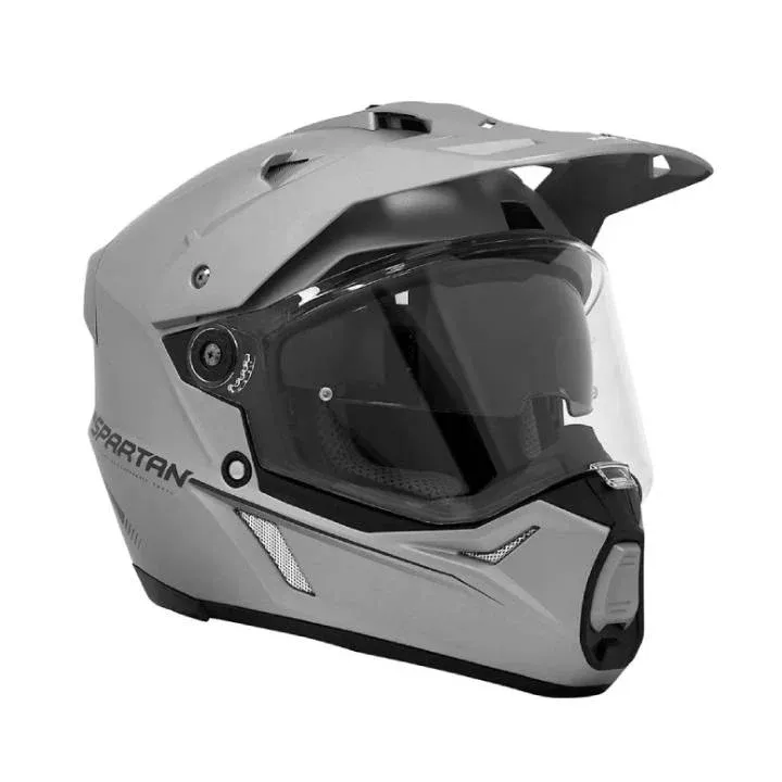 CASCO SPARTAN WOLF SOLID GRIS BRILLANTE