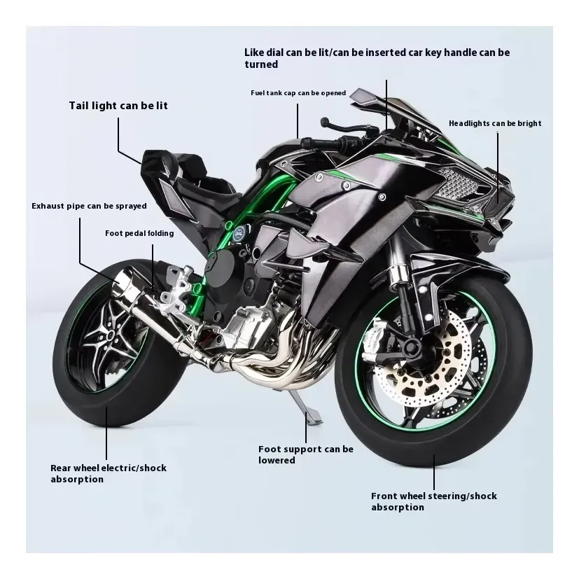 MOTO KAWASAKI NINJA H2R ESCALA 1:6