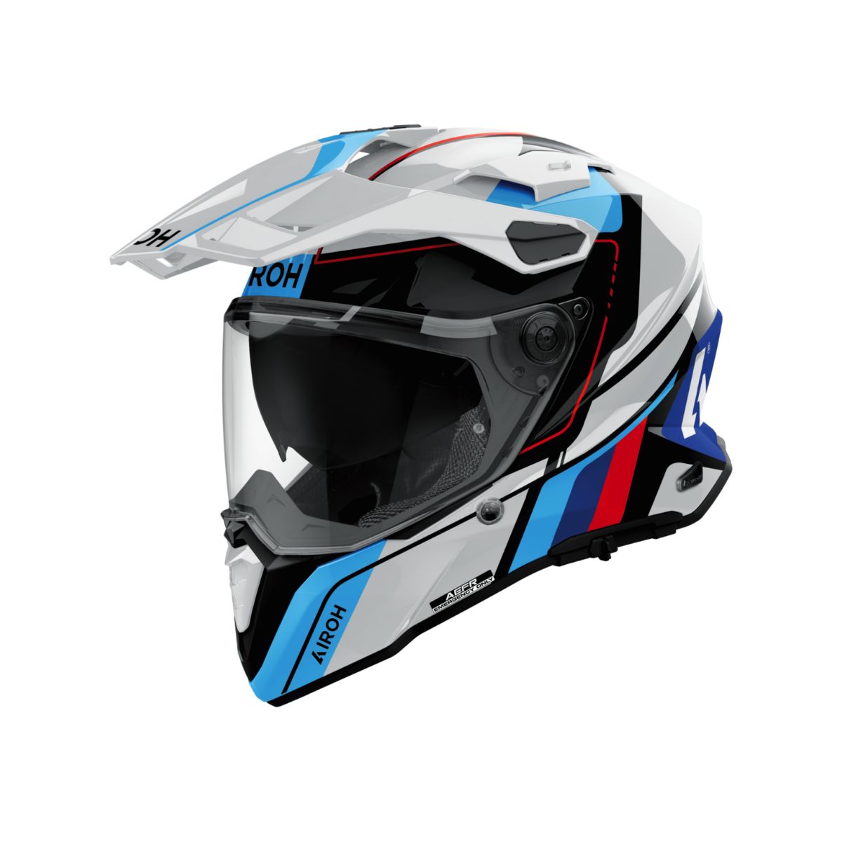 CASCO AIROH COMMANDER 2 SKIP BLANCO/ROJO BRILLO