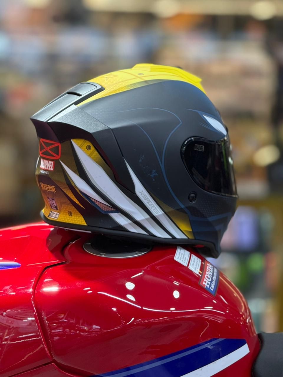 CASCO X-SPORTS V151 MARVEL WOLVERINE - AZUL MATE