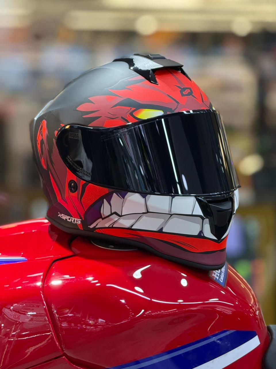 CASCO X-SPORTS V151 MARVEL HULK ROJO - MATE