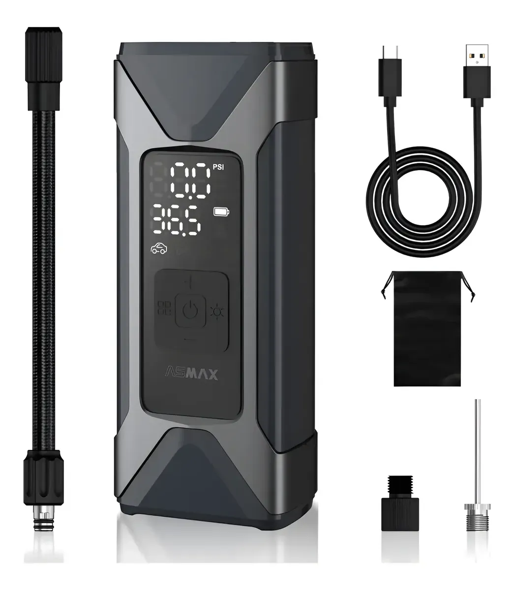 INFLADOR DE NEUMATICOS PORTATIL T1 ASMAX