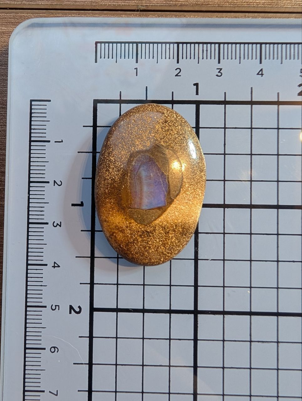 Cabochon - Boulder incrustation opale