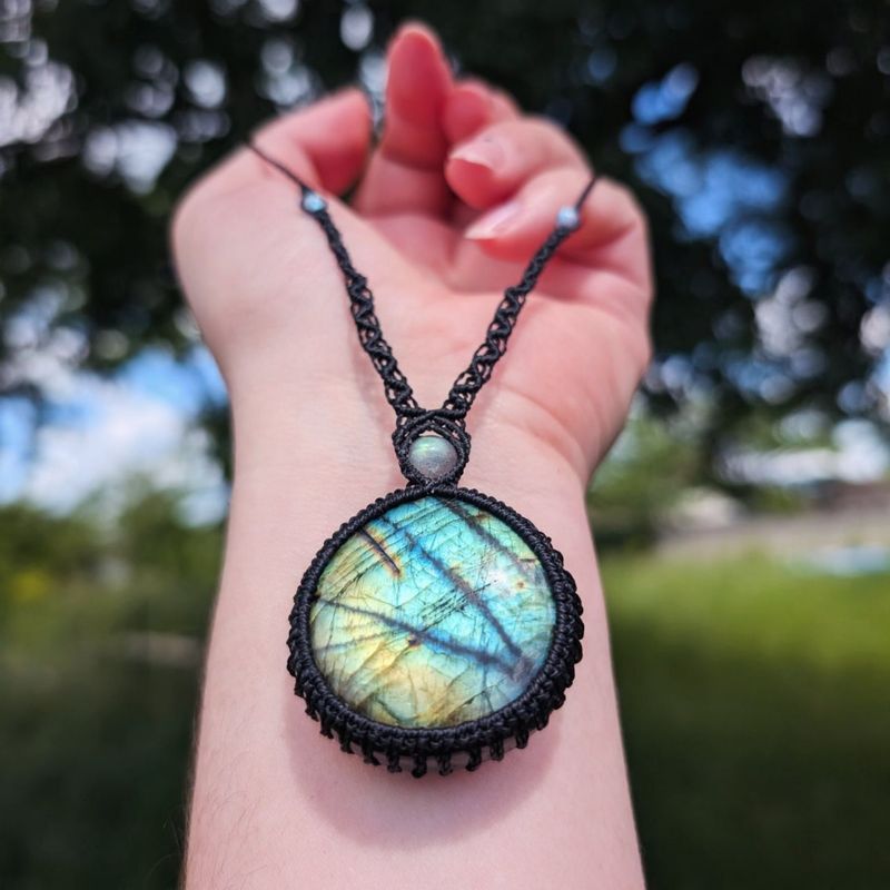 Talisman macramé - Labradorite