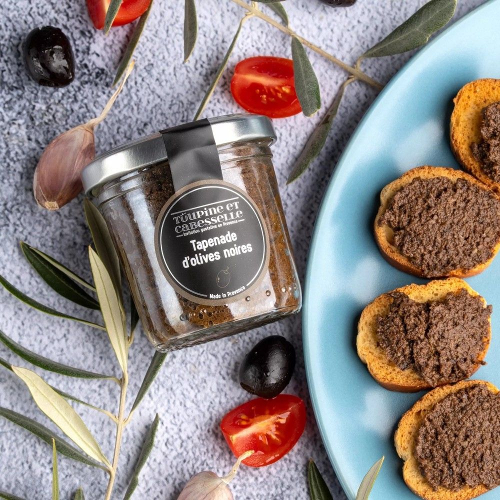 Tapenade d&#39;olives noires, câpres et anchois - 90g