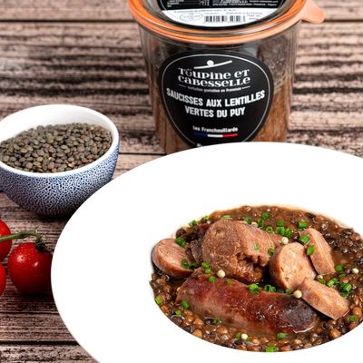 Saucisses aux lentilles vertes du Puy - 400g