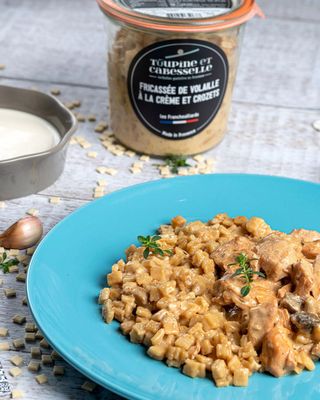 Fricassée de volaille à la crème et crozets - 400g