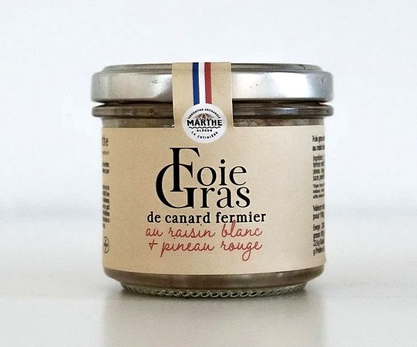 Foie gras de canard fermier au raisin et Pineau rouge - 90g