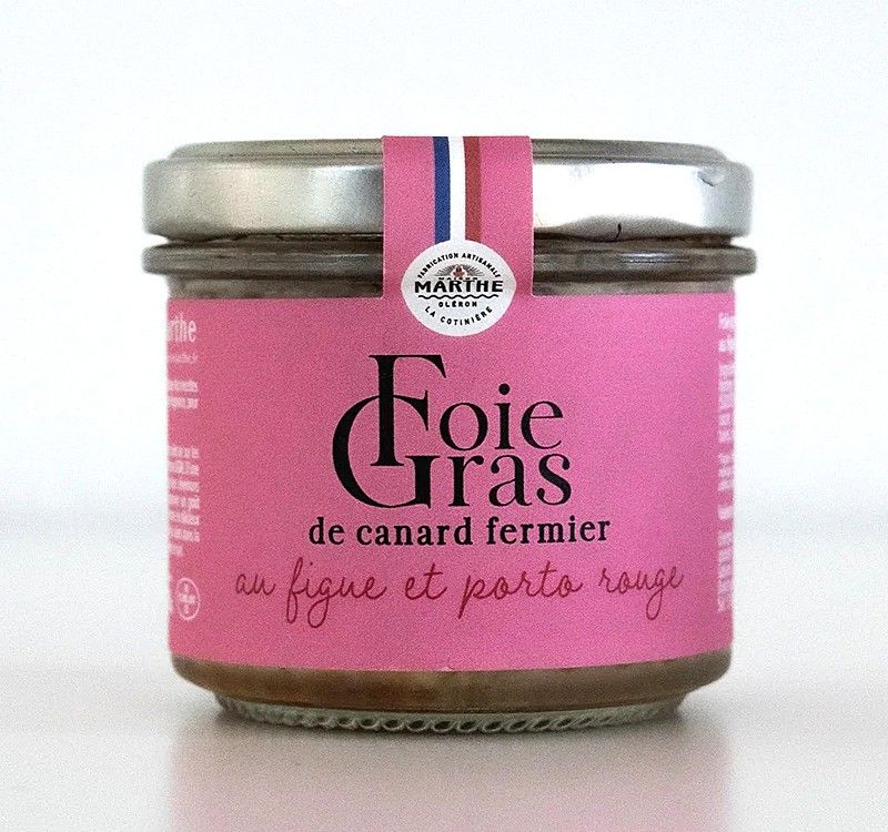 Foie gras de canard fermier origine France, figue et Porto rouge - 90gr