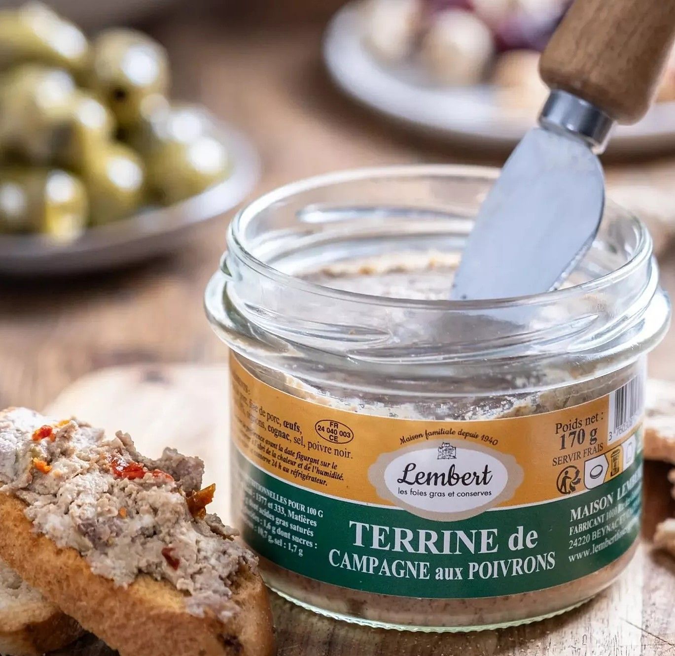 Terrine de campagne aux poivrons - 170g