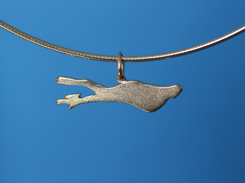 Kettenanhänger BODENSEE - Gelbgold, ideal für kurze und längere Kette – für Damen und Herren