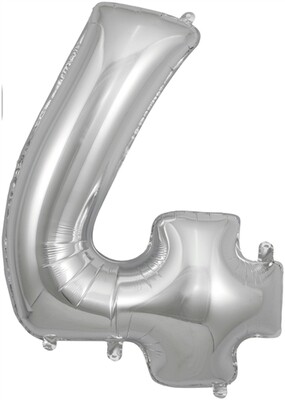 34&quot; silver foil number 4