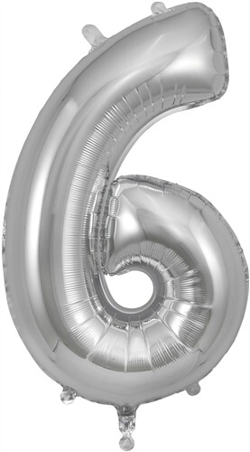 34&quot; silver foil number 6