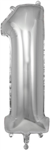 34&quot; silver foil number 1