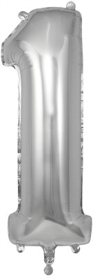 34&quot; silver foil number 1