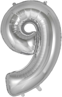 34&quot; silver foil number 9