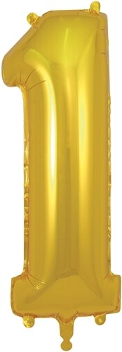34&quot; gold foil number 1