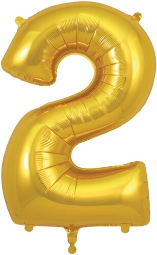 34&quot; gold foil number 2