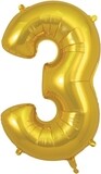 34&quot; gold foil number 3