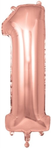34&quot; Rose Gold foil number 1