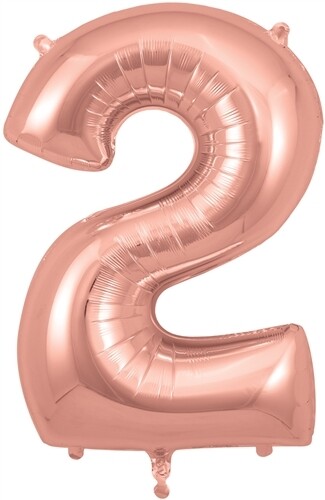 34&quot; Rose Gold foil number 2