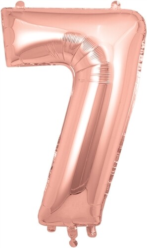 34&quot; Rose Gold foil number 7