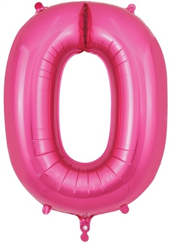 34&quot; Pink foil number 0