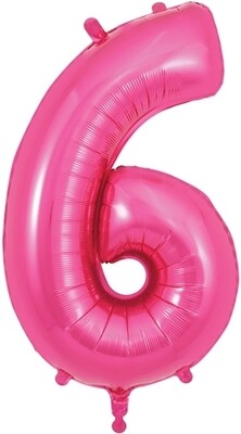 34&quot; Pink foil number 6
