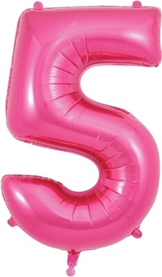 34&quot; Pink foil number 5