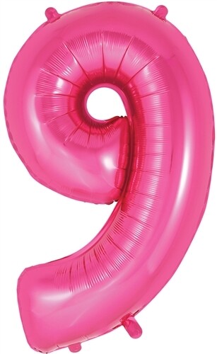 34&quot; Pink foil number 9