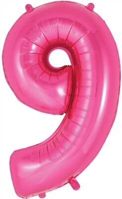 34&quot; Pink foil number 9