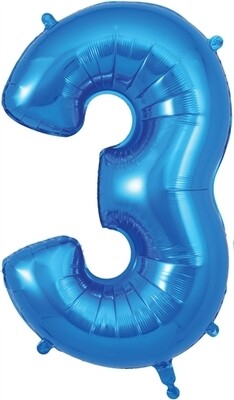 34&quot; Blue foil number 3