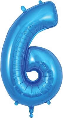 34&quot; Blue foil number 6