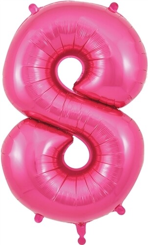 34&quot; Pink foil number 8