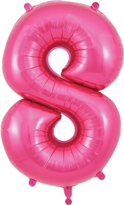 34&quot; Pink foil number 8