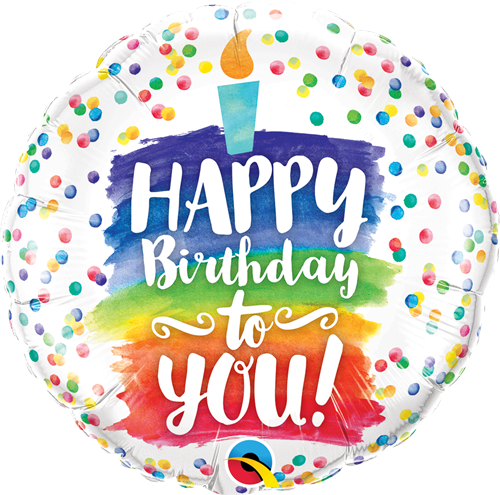 Happy Birthday - Rainbow Cake