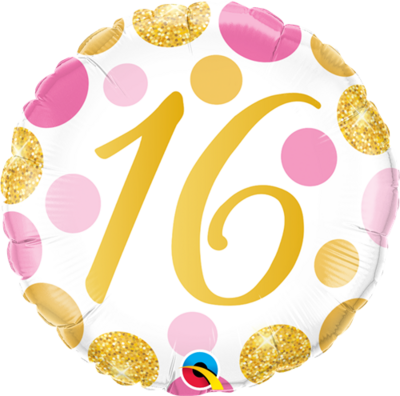 Happy 16th Birthday Pink &amp; Gold