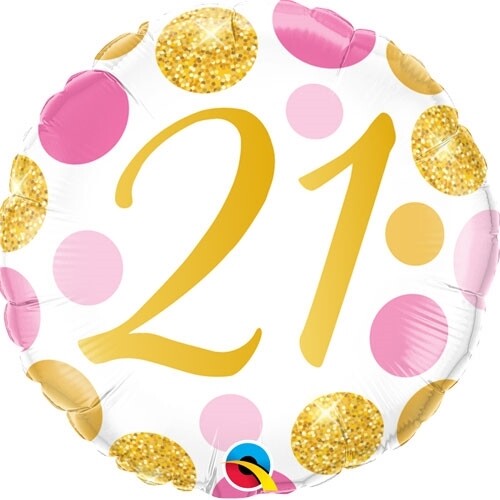 Happy 21st Birthday Pink &amp; Gold