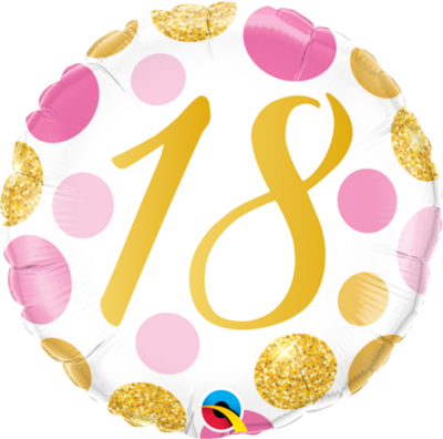 Happy 18th Birthday Pink &amp; Gold