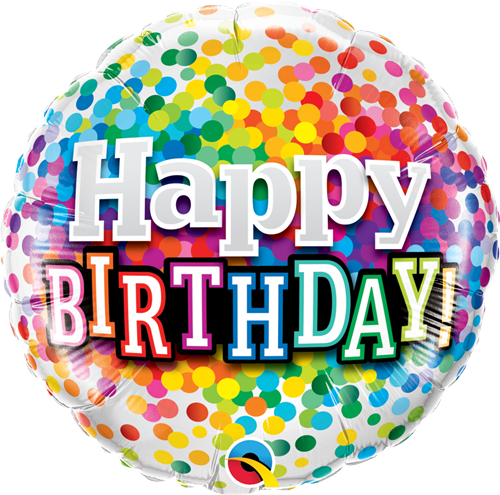 Happy Birthday -  Rainbow Confetti