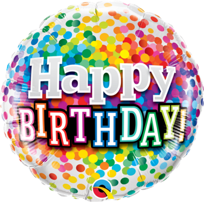 Happy Birthday -  Rainbow Confetti